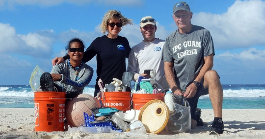 CSA Ocean Sciences Performs Beach Clean-Up in Rota, CNMI